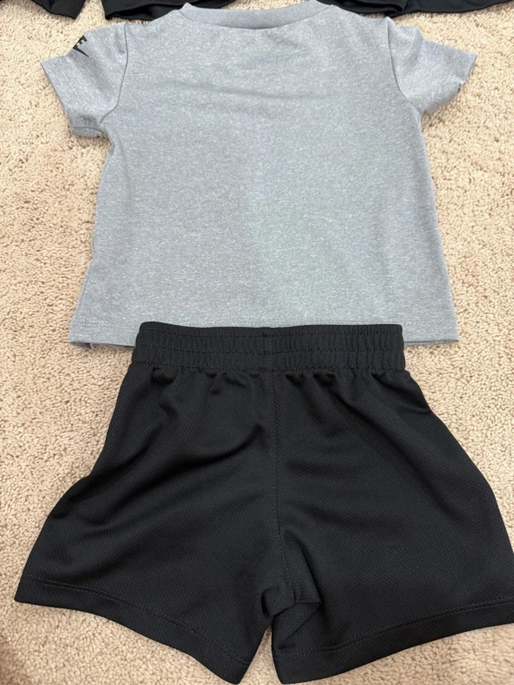 Nike Kids Active Tee & Shorts Set — Gray, Black & Orange Accents - Picture 3 of 8